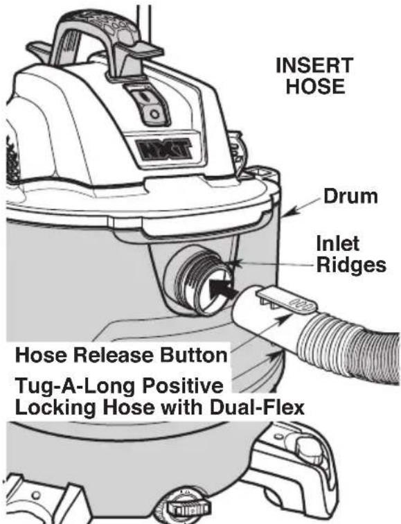 RIDGID HD18000 - Inserting/Removing the Tug-A-Long Positive Locking Hose with Dual-Flex - 1