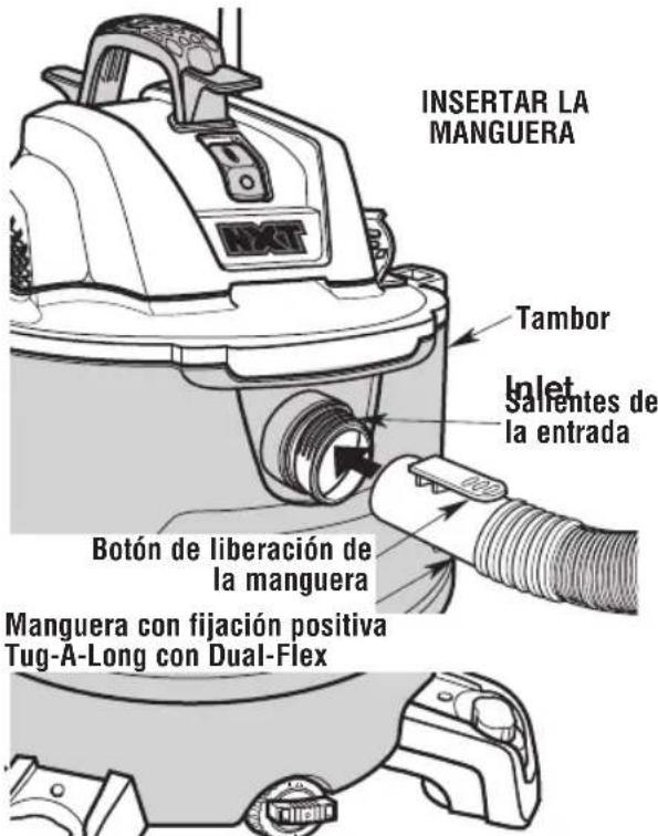 RIDGID HD18000 - Inserción/remisión de la manguera con fijación positiva Tug-A-Long con Dual-Flex - 1