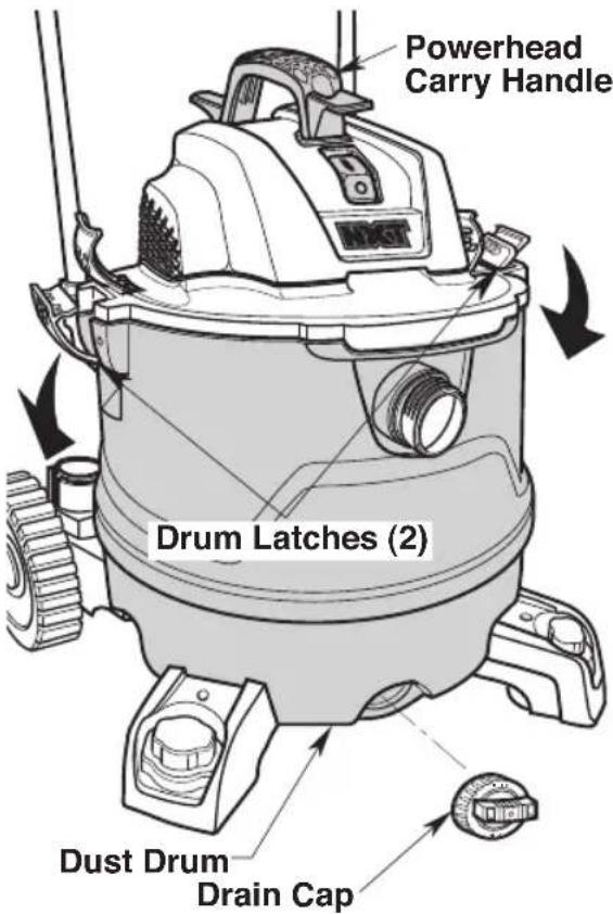 RIDGID HD18000 - Emptying the Dust Drum - 2