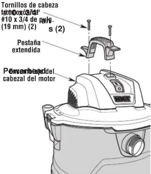 RIDGID HD18000 - Ensamblaje del asa de transporte/enrollador del cable de alimentacion - 1