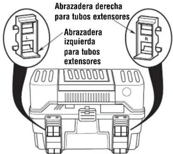 RIDGID ProPack VT1781 - Instalacion de las abrazaderas para tubos extensores - 1