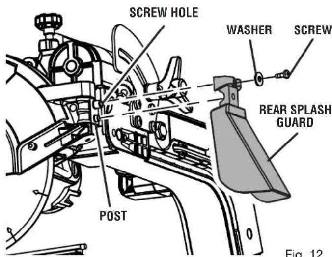 RIDGID R4040S - Attaching side splash guard: - 2
