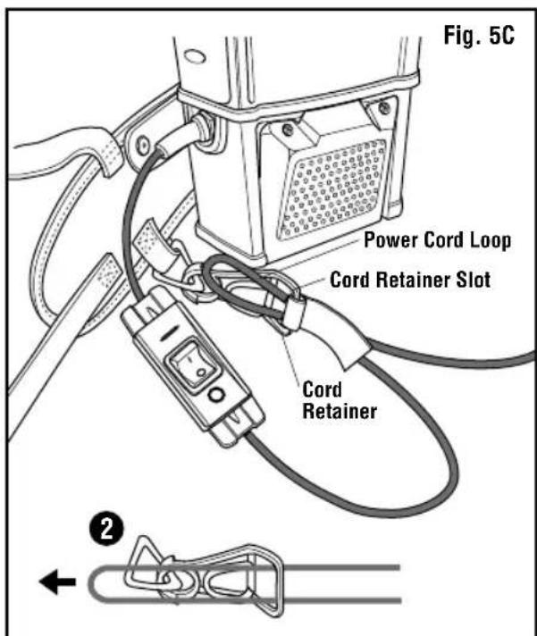 RIDGID VFB102 - INSTALLING POWER CORD IN CORD RETAINER (continued) - 1