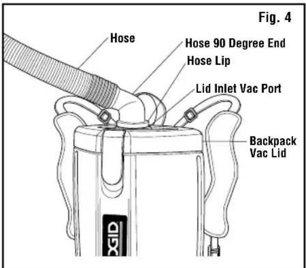 RIDGID VFB102 - ATTACHING AND REMOVING VACUUM HOSE (Fig. 4) - 1