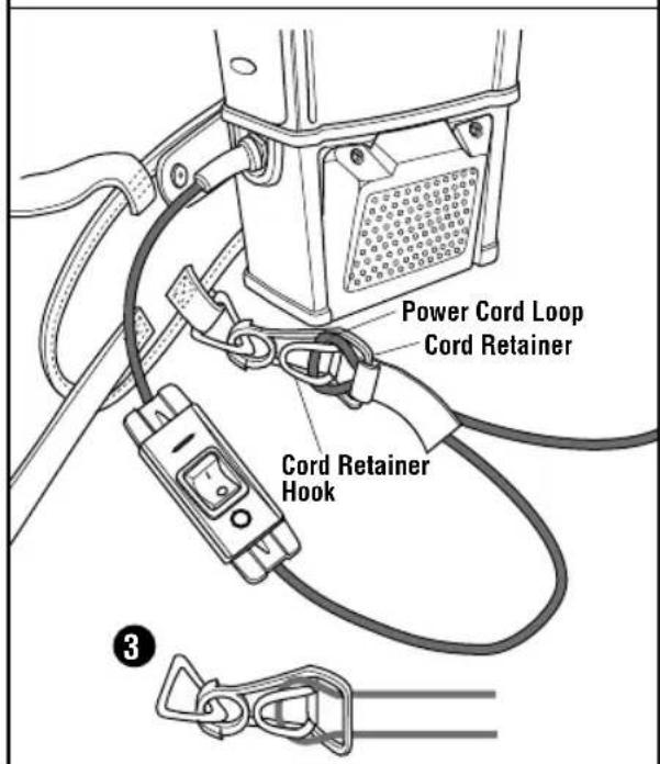 RIDGID VFB102 - INSTALLING POWER CORD IN CORD RETAINER (continued) - 2