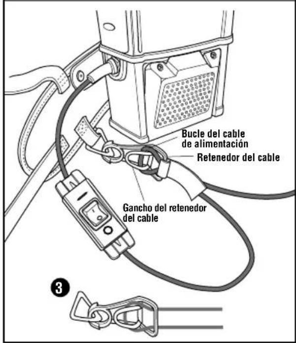 RIDGID VFB600 - INSTALACIÓN DEL CABLE DE ALIMENTACIÓN EN EL RETENEDOR DEL CABLE (continuación) - 2