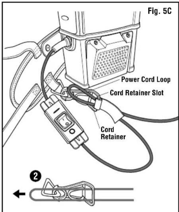 RIDGID VFB600 - INSTALLING POWER CORD IN CORD RETAINER (continued) - 1