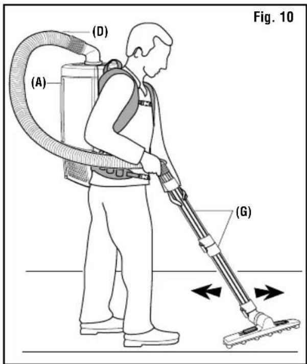 RIDGID VFB600 - Mouvement d'aspiration approprié pour les grandes surfaces (fig. 10) - 1