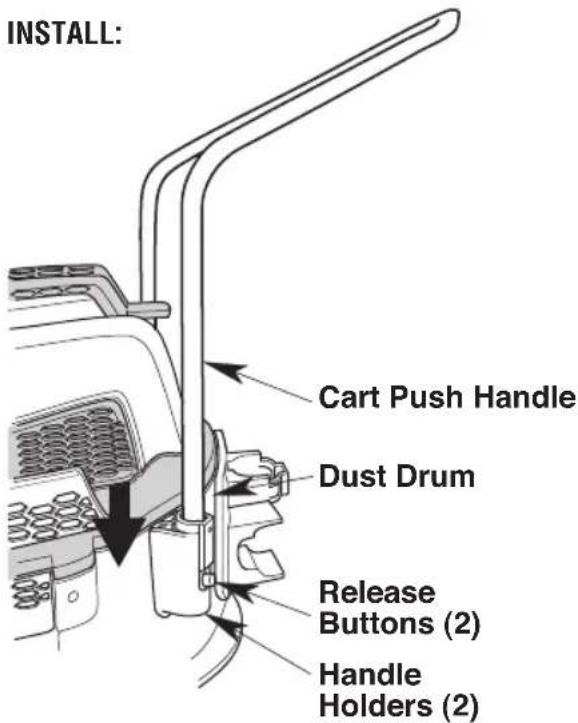 RIDGID RT1400 - Installing/Removing Cart Push Handle - 1