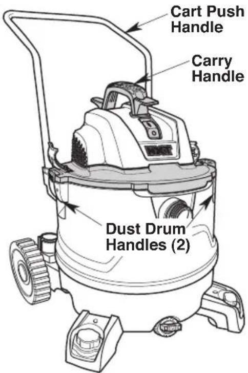 RIDGID RT1400 - Moving the Wet/Dry Vac - 1