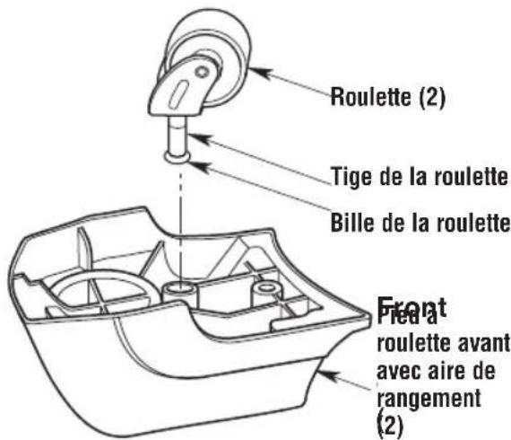 RIDGID RT1400 - Assemblage de roulette avant/pied à roulette - 1