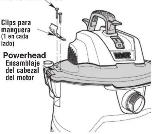 RIDGID RT1400 - Ensamblaje del clip de almacenamiento de la manguera - 1