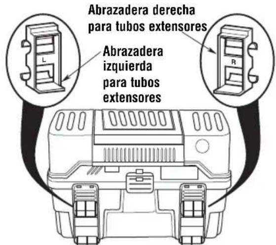 RIDGID ProPack VT1702 - Instalacion de las abrazaderas para tubos extensores - 1