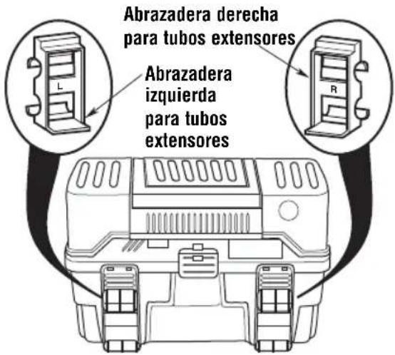 RIDGID WD455004 - Instalación de las abrazaderas para tubos extensores - 1