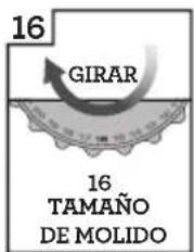 16 GIRAR 16 TAMAÑO DE MOLIDO