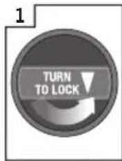 1 TURN TO LOCK