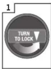1 TURN TO LOCK