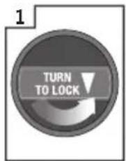 1 TURN TO LOCK