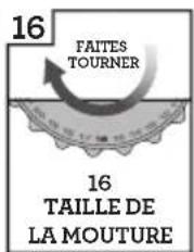 16 FAITES TOURNER 16 TAILLE DE LA MOUTURE