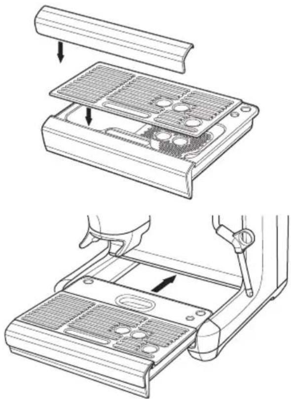 BREVILLE the Barista Express BES876 - Attaching the Drip Tray - 1