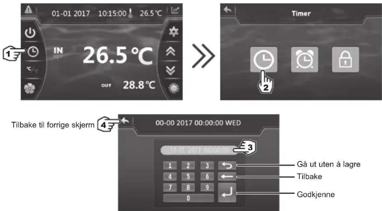 HAYWARD EnergyLine Pro Fi Heat - Justering av dato og klokkeslett - 1