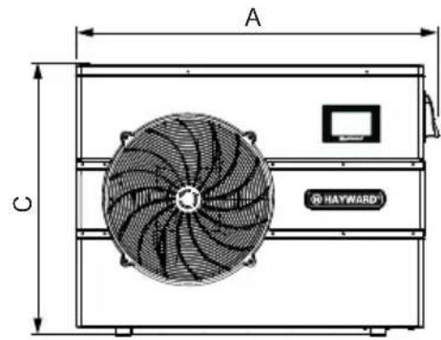 HAYWARD EnergyLine Pro Fi Heat - Dimensions - 2