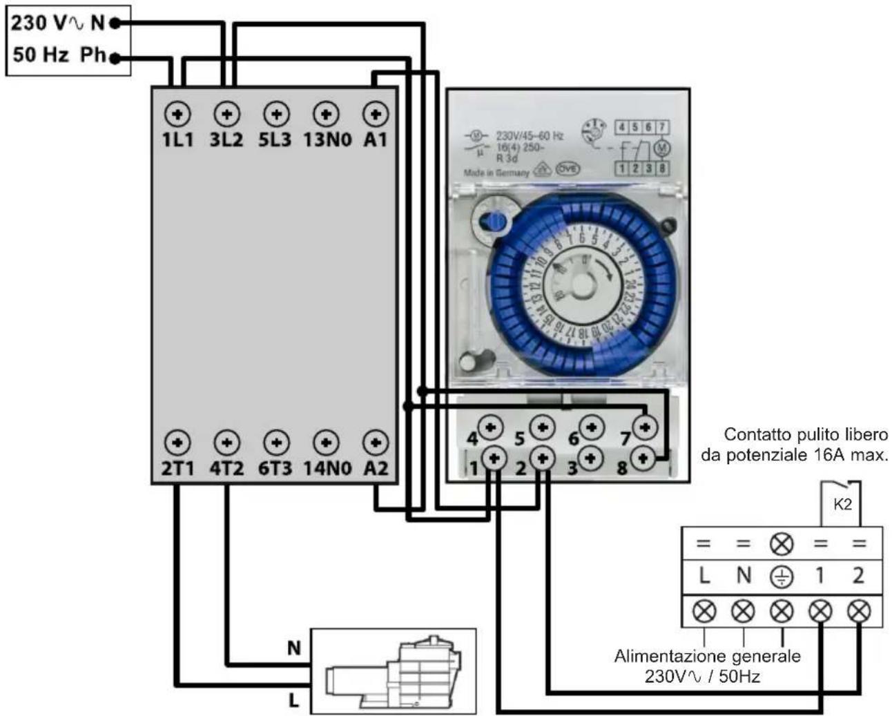 HAYWARD EnergyLine Pro Fi Heat - Collegamenti priorità riscaldamento pompa monofase - 1