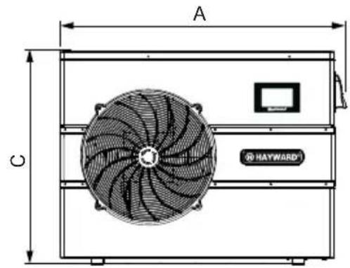HAYWARD EnergyLine Pro Fi Heat - Maße - 2