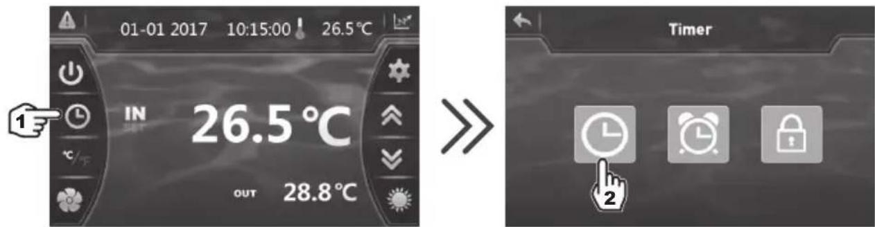 HAYWARD EnergyLine Pro Fi Heat - Ajuste de la fecha y de la hora - 1