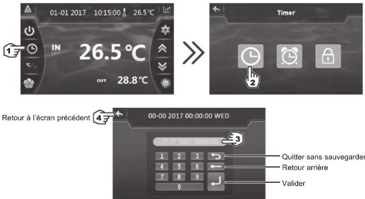 HAYWARD EnergyLine Pro Fi Heat - Réglage Date et Heure - 1