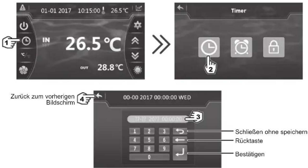 HAYWARD EnergyLine Pro Fi Heat - Einstellung Datum und Uhrzeit - 1