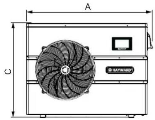 HAYWARD EnergyLine Pro Fi Heat - Размеры - 2