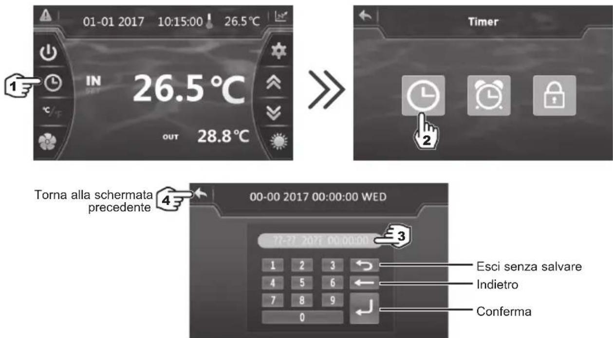 HAYWARD EnergyLine Pro Fi Heat - Impostazione di Data e Ora - 1