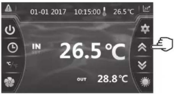 HAYWARD EnergyLine Pro Fi Heat - Setting and visualisation of the set point - 1