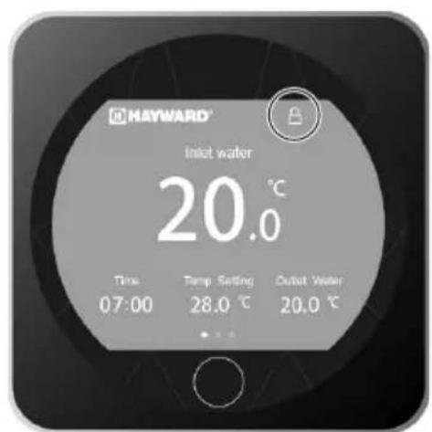 HAYWARD KPAC - Sperren und Entsperren des Touchscreen - 3