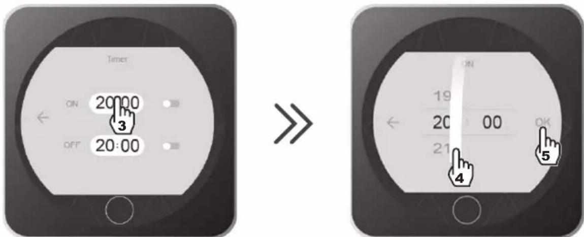 HAYWARD KPAC - Regolazione dei Timer ON/OFF - 2