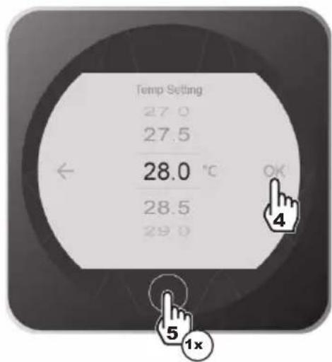 HAYWARD KPAC - Adjust setpoint - 6
