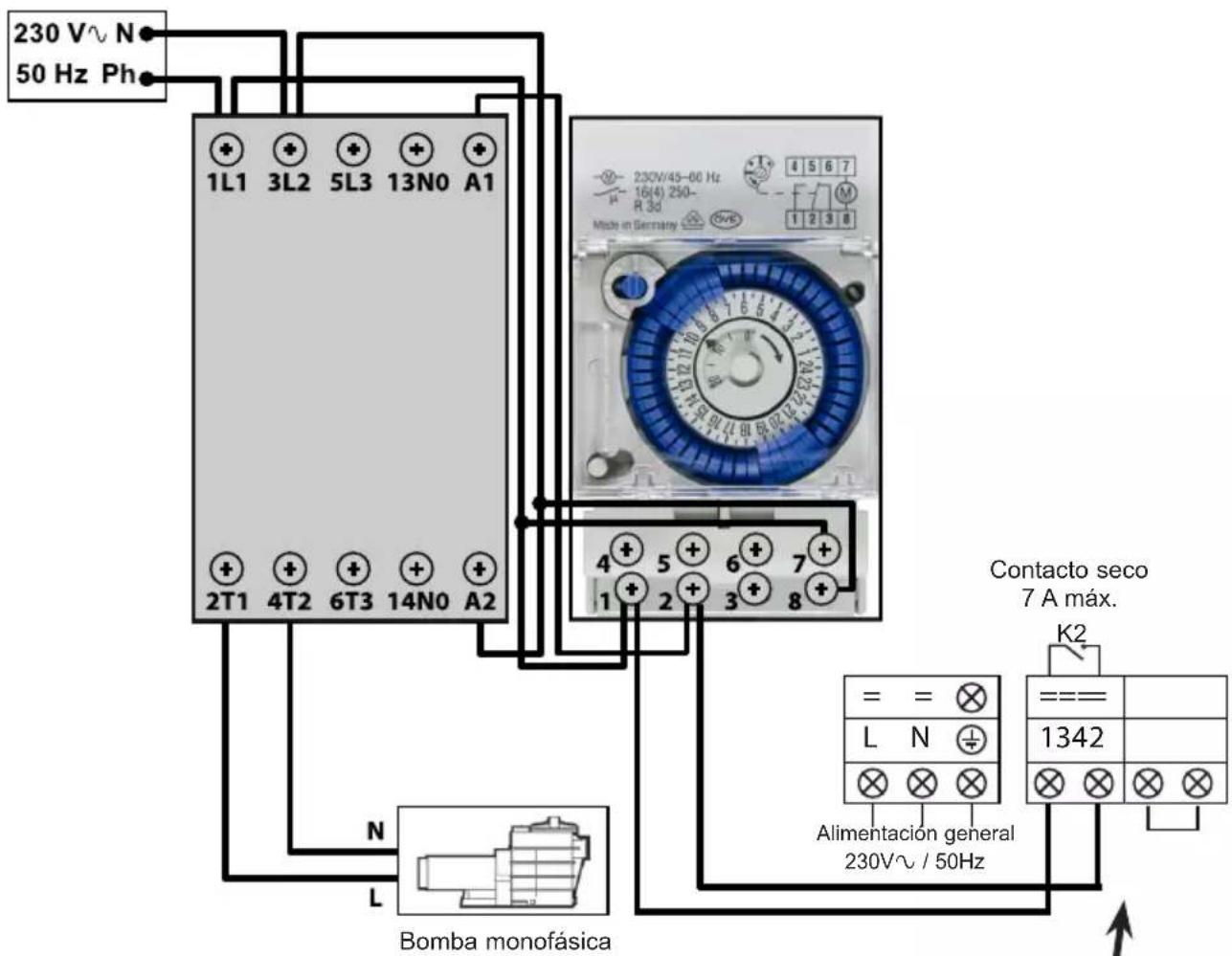 HAYWARD SumHeat Fi - Conexiones con prioridad al calentador de bomba monofásico - 2