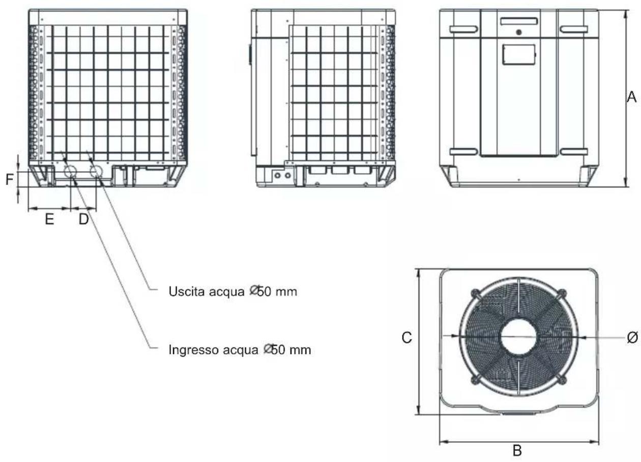 HAYWARD SumHeat Fi - Dimensioni - 1