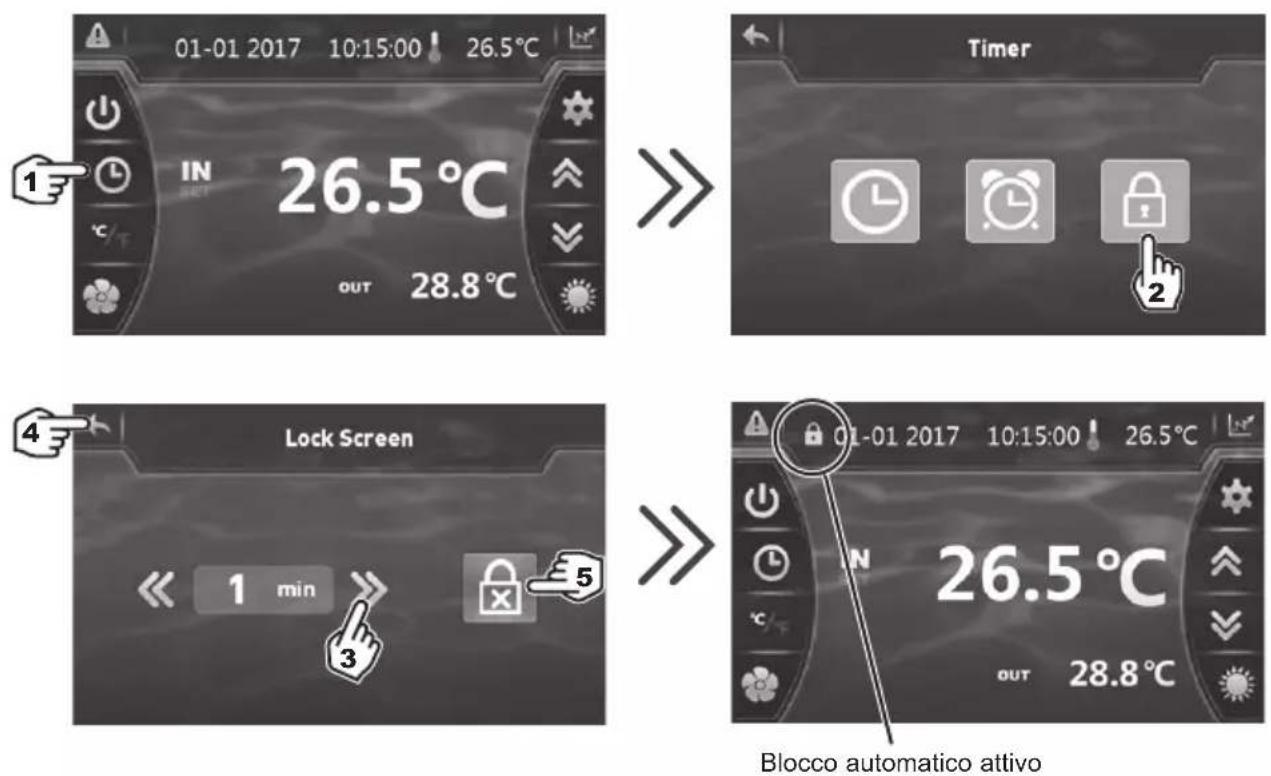 HAYWARD SumHeat Fi - Blocco e sblocco del touch screen - 1