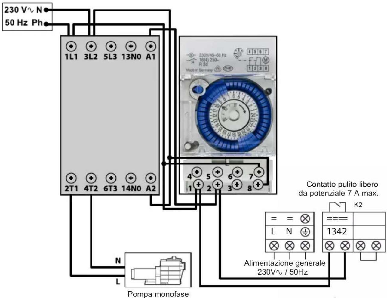 HAYWARD SumHeat Fi - Collegamenti priorità riscaldamento pompa monofase - 2