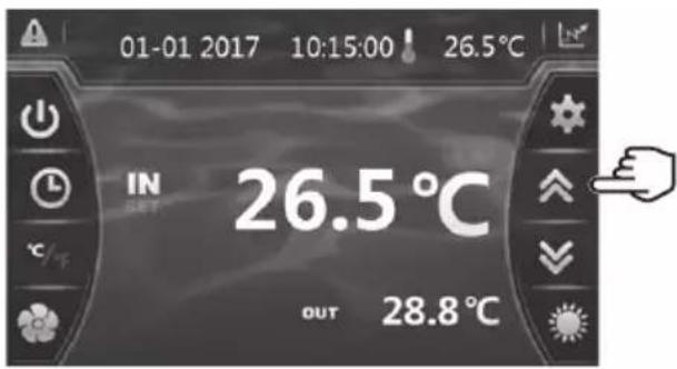 HAYWARD SumHeat Fi - Instelbereik en visualisatie van de gewenste waarde - 1