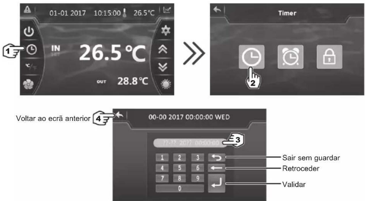 HAYWARD SumHeat Fi - Configuração de data e hora - 1