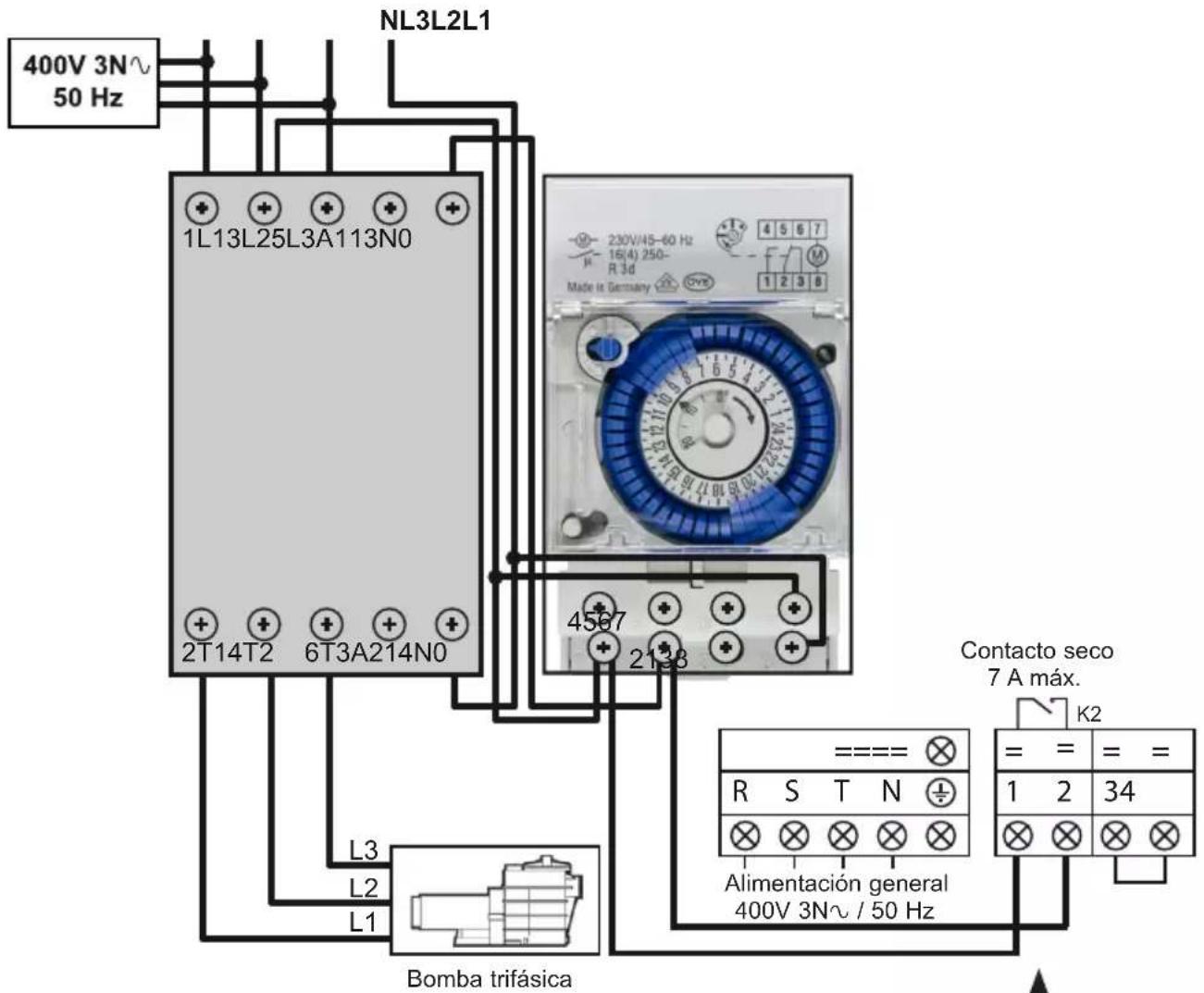 HAYWARD SumHeat Fi - Conexiones con prioridad al calentador de bomba trifásico - 2
