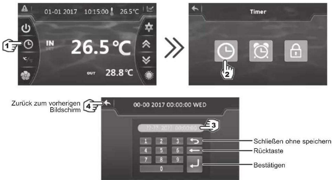 HAYWARD SumHeat Fi - Einstellung Datum und Uhrzeit - 1