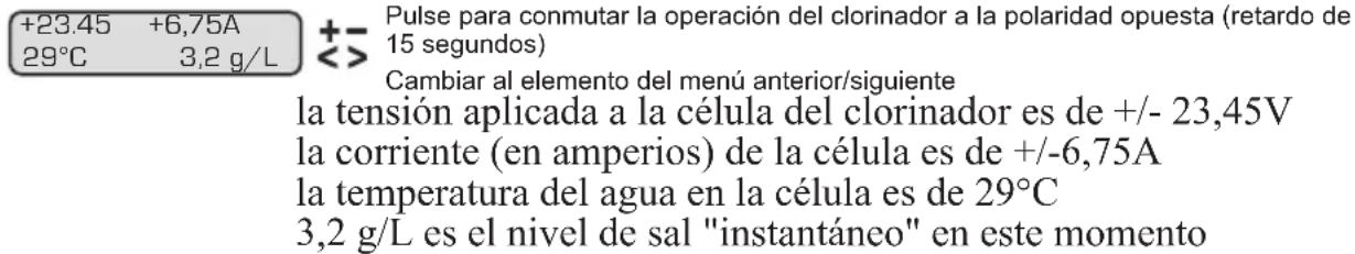 HAYWARD AquaRite Pro - Menú de Información - 3