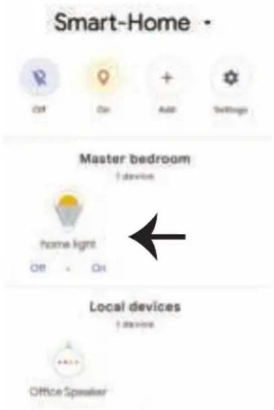 Smart-Home Master bedroom ↑ device home light ↑ device Local devices ↑ device Office Speaker