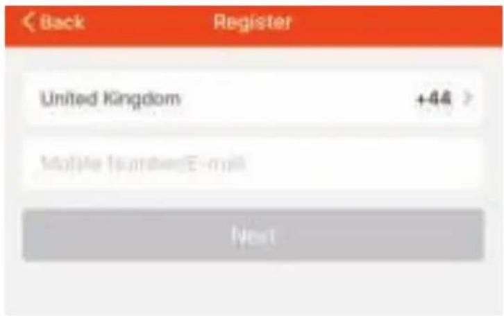 < Back Register United Kingdom +44 > Mobile numberE-mail Next