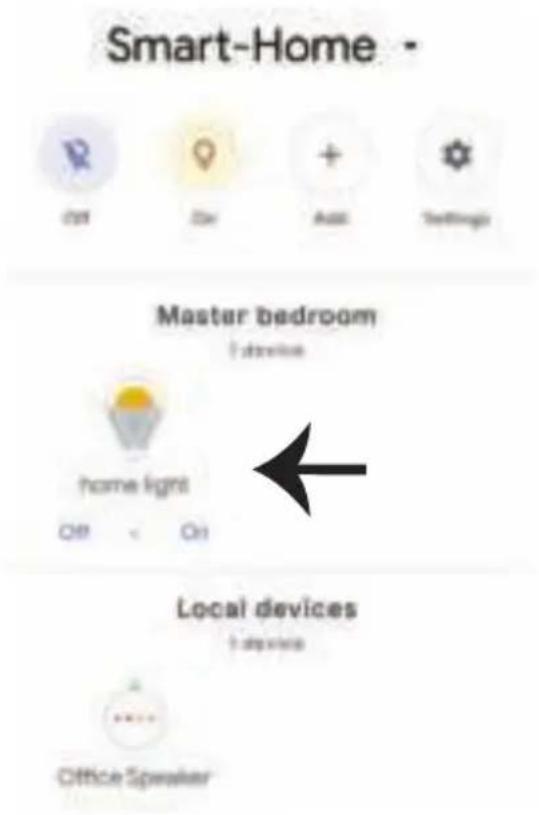 Smart-Home - Master bedroom home light Off < Off Local devices + devices Office Speaker