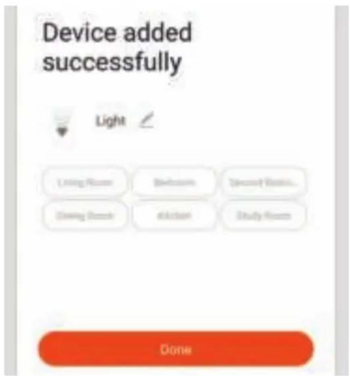 Device added successfully Light Living Room Bedroom Dissolved Window... Driving Room Addiction Study Room Done